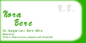 nora bere business card